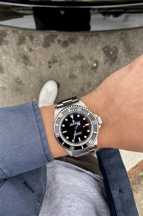 vintage rolex submariner on wrist|wearing rolex submariner date.